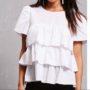Forever 21 tiered ruffle top NWOT